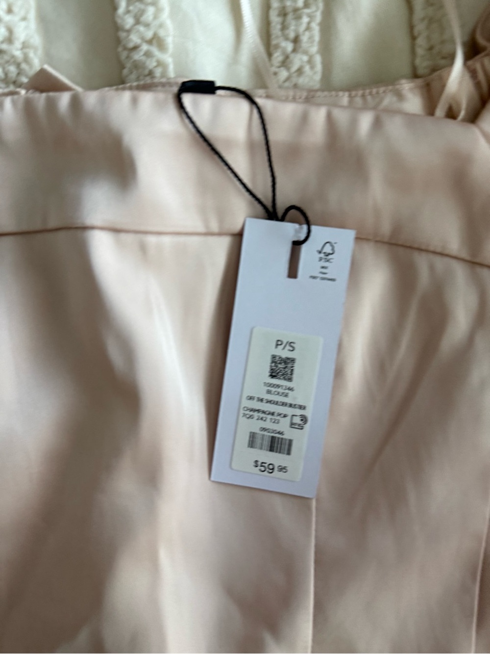 Dynamite Pale Blush Cropped Bustier Top - Picture 4 of 4